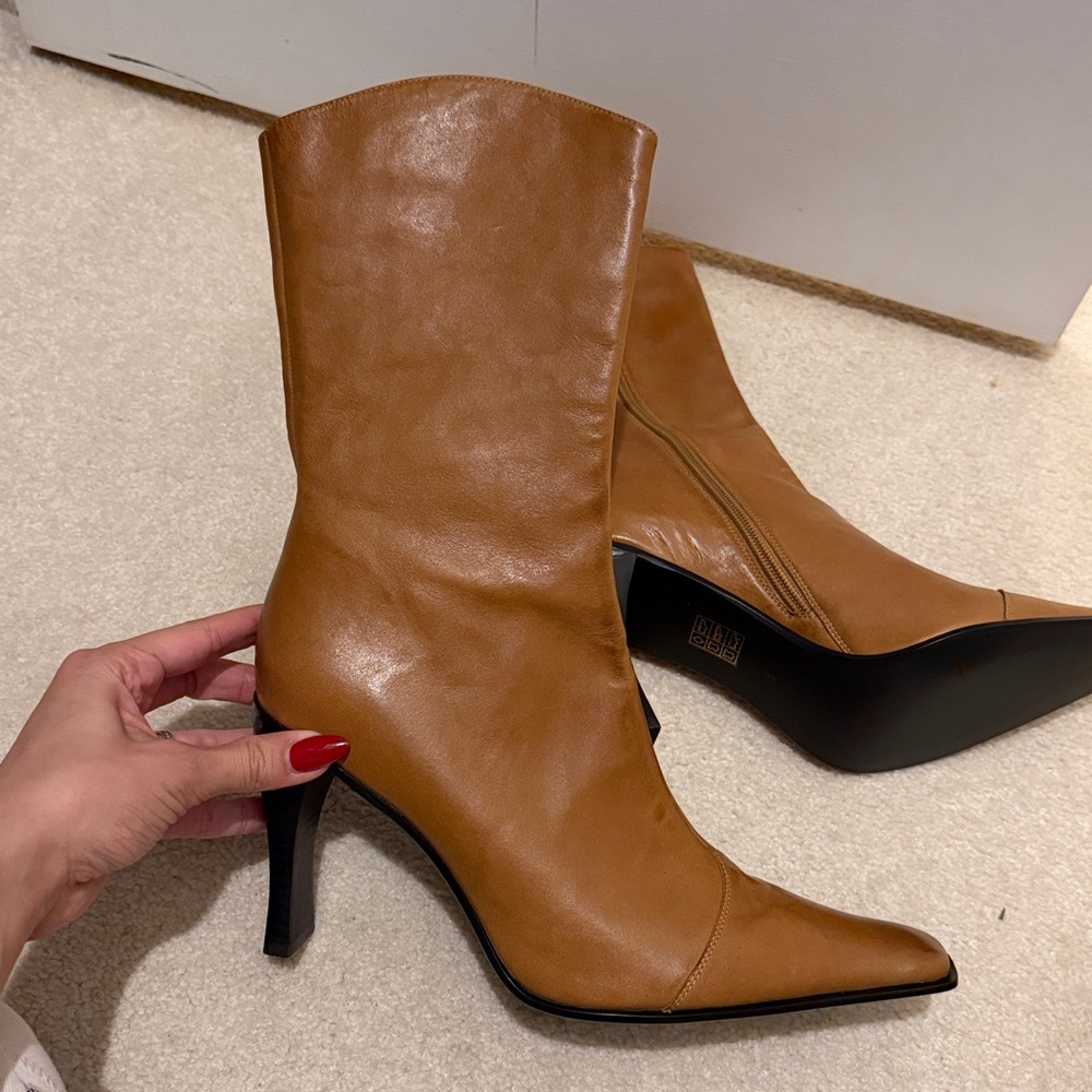 Jeffrey Campbell Tan Heeled Boots - Picture 3 of 7